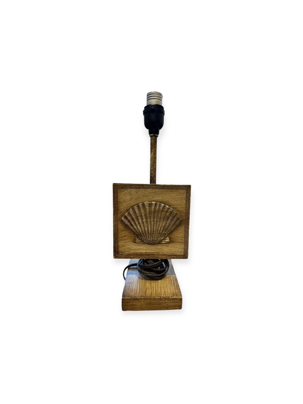 Vintage Nantucket Seashell Side Table Lamp